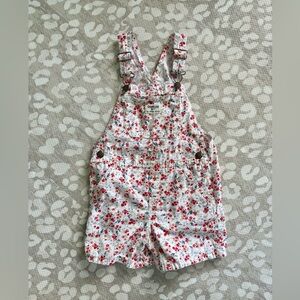 Oshkosh B’Gosh 3T girls floral patriotic overalls